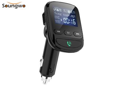 China adaptador de Bluetooth del cargador del coche del equipo BLE5.0 del coche de Bluetooth del transmisor de 1.44inch LCD FM en venta