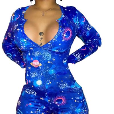 China Hot QUICK DRY female v neckline long sleeve rayon plus size womens sleepwear lounge wear nightgown pajama woman onesie with butt fin women for sale