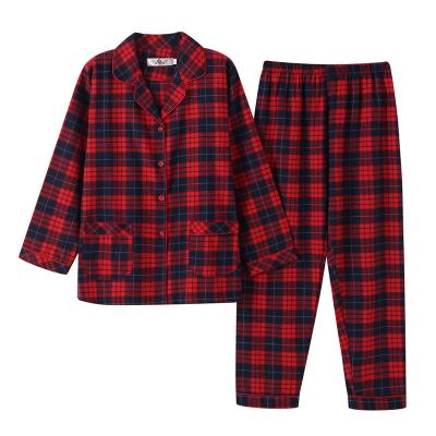 China QUICK DRY pajamas women's autumn and winter style new brushed flannel cotton plaid long sleeve can be used outside service home suits for sale