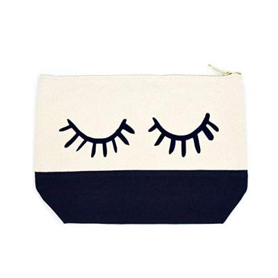 China New Siicoo Cheap And Fashion Design Printed Plain Canvas Cosmetic Bag Cotton Organic Makeup Bag for sale