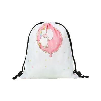 China Soft-Loop Siicoo Custom Cheap Sublimation Polyester Drawstring Empty Gym Bag for sale