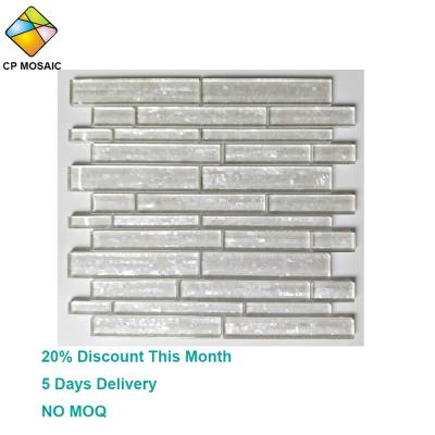 China Modern glass parquet mosaic slab designs for kitchen decoration for sale