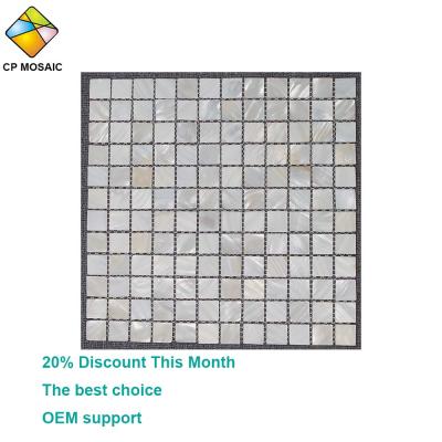 China 2019 popular parquet white sea shell mosaic art slab for kitchen backsplash and bathroom for sale