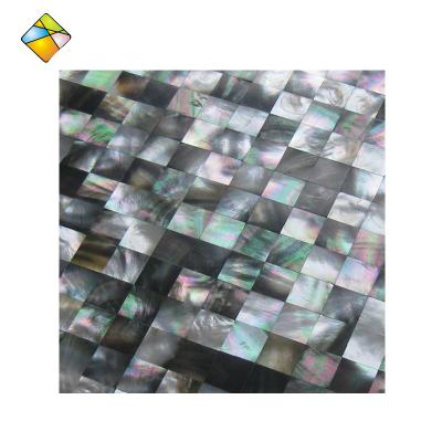 China Shell Mosaic parquet black pearly for interior decoration for sale