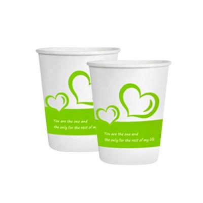 China Disposable Different Style Logo Printed Single Wall Black Custom Paper Cup for sale