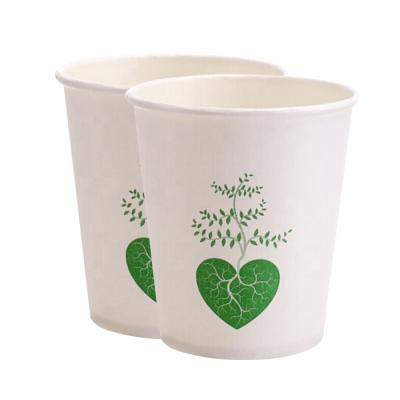 China Heat Insulation Disposable Compostable Spill Proof Paper Single Wall Coffee Cup for sale