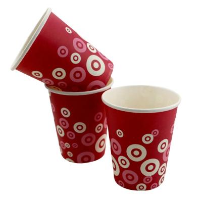 China Food Grade Disposable PE Wholesales Polka Dot Paper Coated Coffee Cup for sale