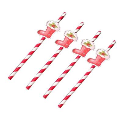 China Custom Colorful Floral Cheap Paper Straw Disposable for sale