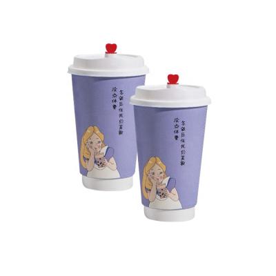 China Disposable Wholesale Eco - Friendly Cheap Doublelayer Paper Cup for sale