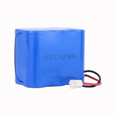 China Camera lifepo4 battery 6.4v 9Ah Lithium-ion LiFePO4 battery for telecommunication for sale