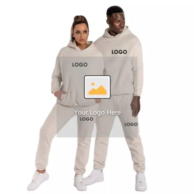 China Wholesale 2021 Salesman logo cotton tracksuit sweatsuit breathable custom unisex plain sport track sweat suit two joggers 2 piece set for men for sale