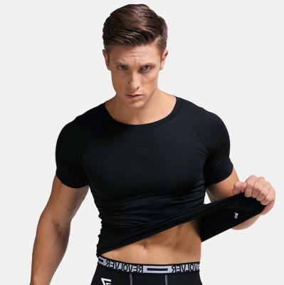 China Breathable Custom Short Sleeve Sports Tops Seamless Dry Fit Sports Top Compression Gym Wear Mens Gym Tights Gym Wear For Men for sale