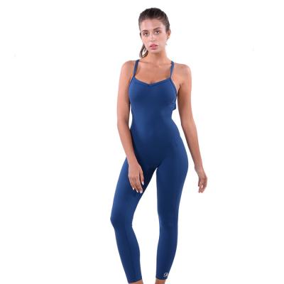 China Breathable One-Piece Workout Bodysuit Yoga Cotton Bra Backless Organic Overalls For Women Yoga for sale