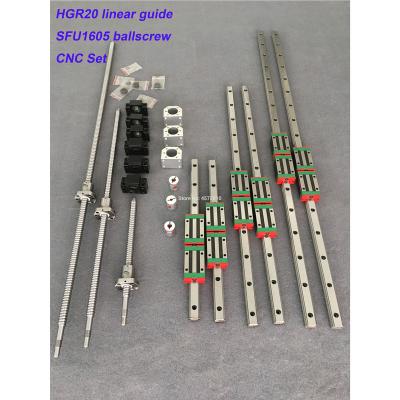 China HGR20 Square 3 Axis 4aixs CNC Linear Guide 20mm Linear Guide HGH20 16mm Linear Rails Ball Screw SFU1605/1610 Machinery Repair Shops Set For CNC Router for sale