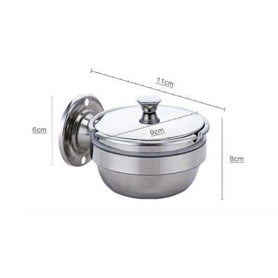 China Portable Stainless Steel Cigarette Ash Bin Stainless Steel Ash Tray Cigar Ashtray Metal Ash Tray for sale