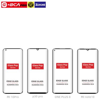 China G+OCA Pro Faulty Screen Repair For XIAOMI 10/10Pro 2 in 1 Glass with OCA for Edge Curved LCD Screen Repair Front Panel Replacement for sale