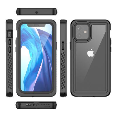 China Customized Outdoor IP68 Full-Body Face ID TPU Shockproof Rugged Waterproof Bottom Water Repellent Phone Cover For iPhone 12 6.1 inch for sale