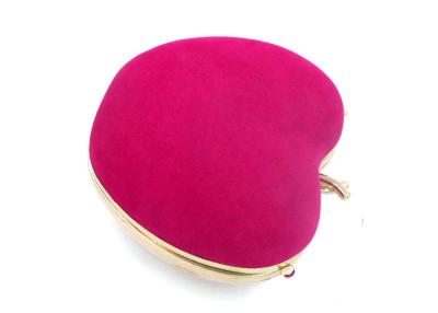 China Pink Water Proof Cosmetic Carrying Case With Jersey Inner Material , Apple Shaped for sale