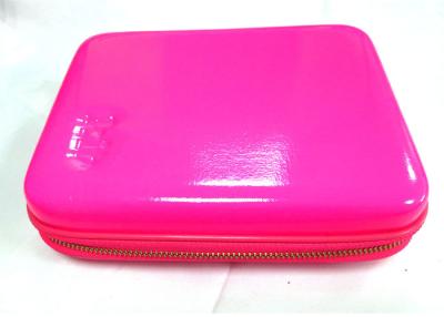 China Jersey Inner EVA Cosmetic Bag / Case For Package , Nickel Plating Double Zipper for sale