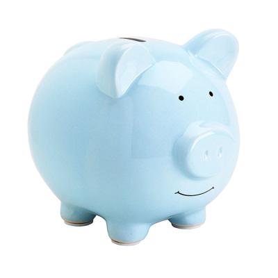 China Eco-friendly Candy Color Ceramic Piggy Bank Gift For Kids Customized Coin Banks for sale