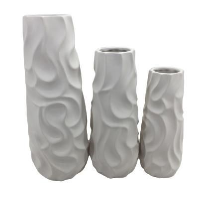 China Cat Ceramic Modern Black And White Decal Vases Porcelain Flower Vase Tall Decorative Vases For Hotels for sale