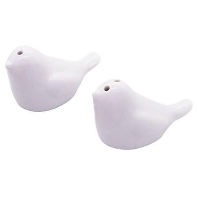 China Love Birds Eco-friendly Ceramic Salt Pepper Cans Creative Spice Jar For Kitchen Cooking for sale