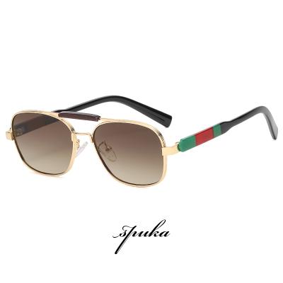 China Retro Metal Sunglasses SPUKA Fashion Sun Glass Men Women Luxury Frame UV Sunglasses for sale