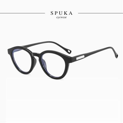 China Blue Light Blocking SPUKA 3508 Round Anti Blue Light Blocking Eyewear Men Women Computer Glasses for sale