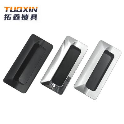 China Modern Cabinet LS122 Invisible Door Handle Zinc Alloy Chrome Plated Concealed Pull Handle Embedded Handle for sale