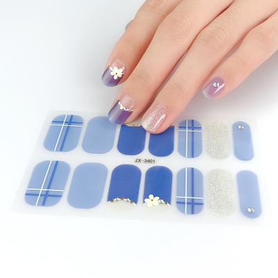 China Waterproof Gel Nail Wraps Gel Strips OEM Semi Cured Gel Nail With UV for sale