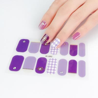 China Wholesale Waterproof Nail Art Decoration Brand LOGO Designers Nail Sticker for sale