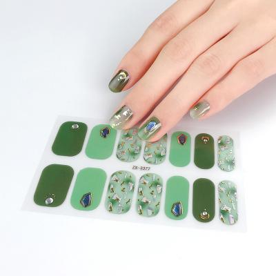 China Best Quality Waterproof Custom Nail Stickers 3d Nail Art Accessories Nail Gel Wrap for sale