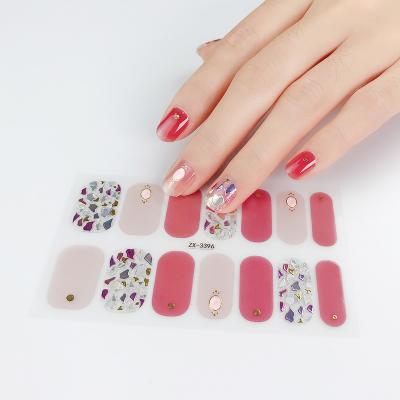 China Latest Waterproof Style Customized Gel Nail Polish Strips Nail To Remove Wraps for sale