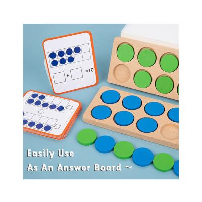 China Baby Can Calculate According To Log Chips Wooden Math Toys Children Math Toys Cost-effective Educational Wooden Maths Board Game For Children for sale