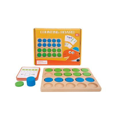 China The baby can calculate according to the log Chips China the profession made the board children's educational toys math wooden counting board for sale