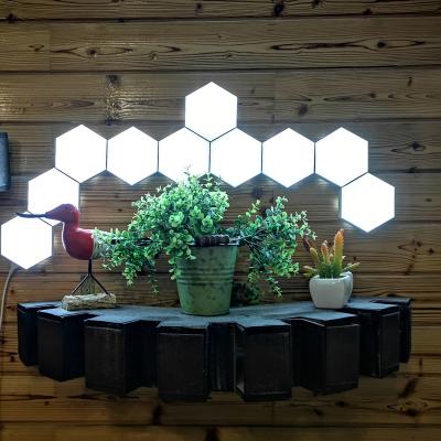 China 2021 Modern Decoration Light Hexagon Touch Night Light For Bedroom Mini Light Table Lamp Lamp for sale