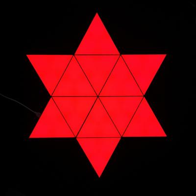 China Luxury morden 3D led triangle light new product triangle light by touch sensitive, IR remote control decoration wall for sale