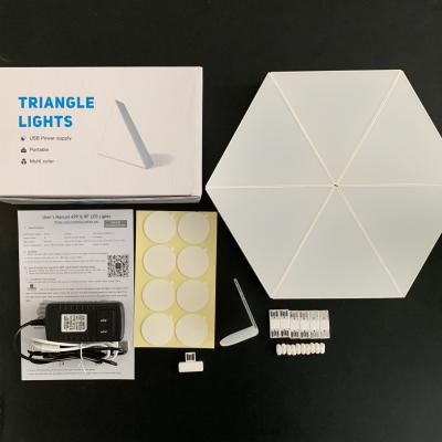 China Amazon Ebay Modern Hot Sale Triangle Shape Smarter Seeing RGB Triangle Light for sale