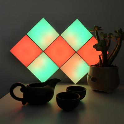 China Remote Control Square Lights Remote Controlled RF Sync With Music Night Light Wall Light Game Room Decorative Props for sale