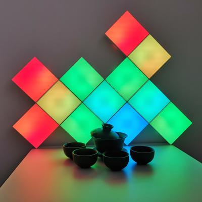 China DIY Led Light Square Lighting Canvas Tuyasmart App By Wi-Fi Controlled Led Square Splicing Night Light Light for sale