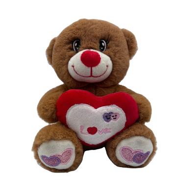 China Plush Custom I Love You Teddy Toys Valentine Bear Cute Soft Plush With Heart for sale