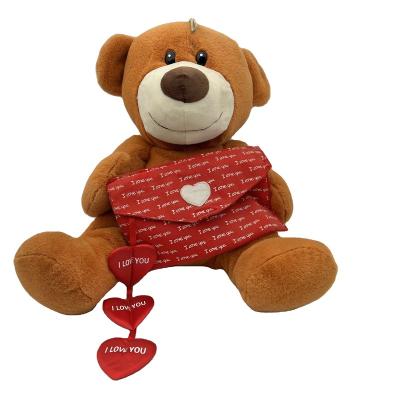 China Cute Soft Plush Custom Teddy Plush Bear Toy Gift I Love You for sale