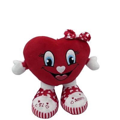 China Cute Soft Plush Stuffed Plush Toy Custom Plush Toys Custom Valentines Day Shaped Hearts I Love You for sale