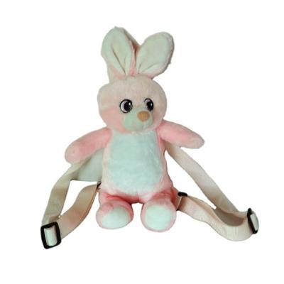 China Colorful Mixed Plush Pink Toddlers School Bag Rabbit 26x12cm Even Backpack for sale