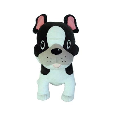 China Plush Factory Directly Wholesale Customized Plush 24cm Dog Pet Toy Black White for sale