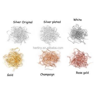 China The CLASSIC 10 Pairs Per Bag 0.6mm Earring Hook Ear Wires In 925 Sterling Silver for sale