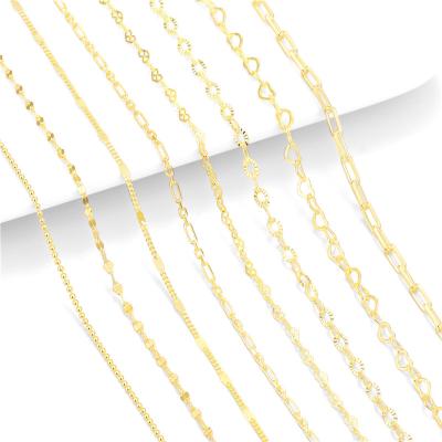 China Wholesale CLASSIC 925 Sterling Silver Necklace Chain 18 Inches DIY Heart Paper Clip Chain Beads Link Chain For Women for sale