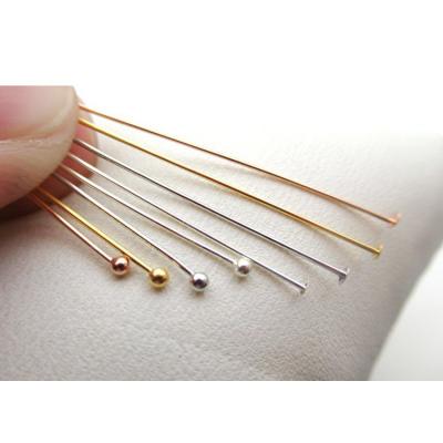 China Wholesale Bulk Price Elegant 925 Sterling Sliver Eye Pin Head Pins Findings Wholesale Pins For Diy Jewelry Making Accessories for sale