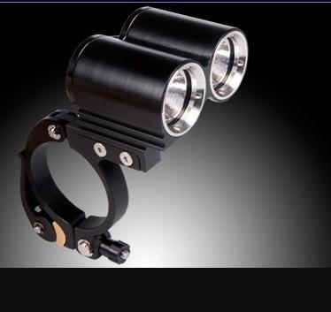 China Shock Resistant Twin Heads Professional Rechargeable LED Bicycle Lights for sale