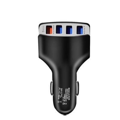 China Mobile Phone Charger USB Car Fast 4 Fast Charger Phone Adaptive Left Adapter For iPhone 8 7 S8 S7 S6 6 plus for sale